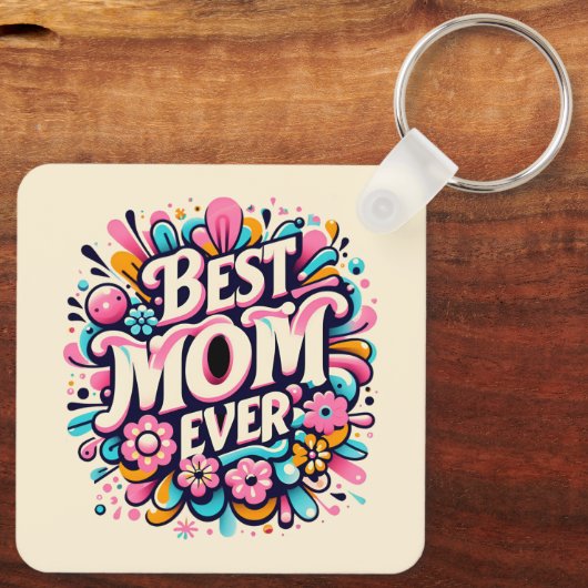 Beste mama ooit sleutelhanger (Achterkant)