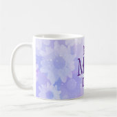 Beste mama ooit! Soft Purple Flowers Koffiemok (Links)
