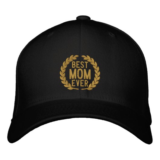 Beste mama ooit SuperMam Laurels Embroidery Pet (Voorkant)