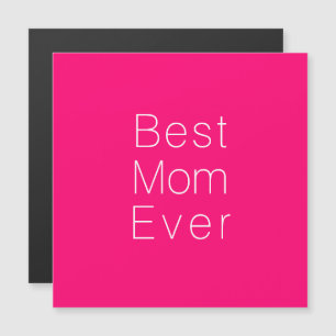Beste mama ooit, superroze, minimalistische magnee