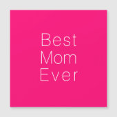 Beste mama ooit, superroze, minimalistische magnee (Voorkant)