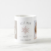 Beste mama ooit | Twee foto's en Roos gouden sneeu Koffiemok (Center)