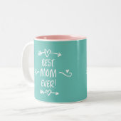 Beste mama ooit tweekleurige koffiemok (Voorkant links)