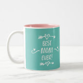 Beste mama ooit tweekleurige koffiemok (Links)