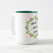Beste mama ooit tweekleurige koffiemok (Voorkant links)