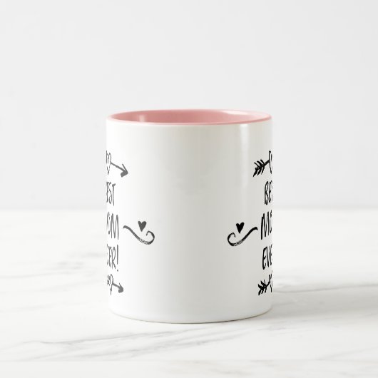 Beste mama ooit tweekleurige koffiemok (Center)