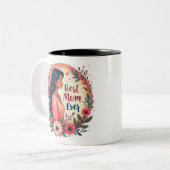 Beste mama ooit tweekleurige koffiemok (Voorkant links)
