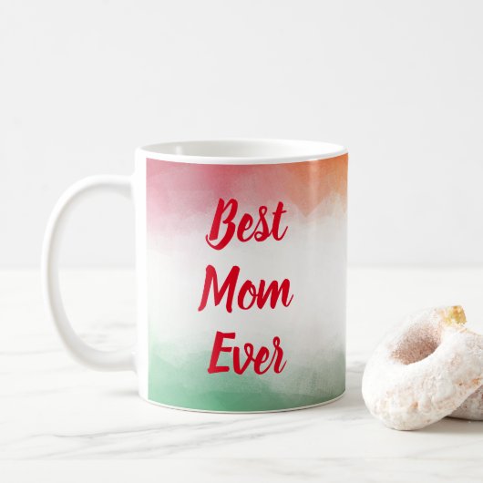 Beste mama ooit Typografie Moderne, kleurrijke Sja Koffiemok (Met donut)