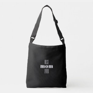 Beste mama ooit Typografische Black Canvas tas