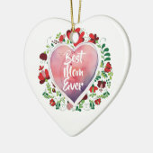 Beste mama ooit, Verjaardag- Moederdag Gift Keramisch Ornament (Links)