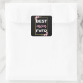 Beste mama ooit vierkante sticker (Tas)