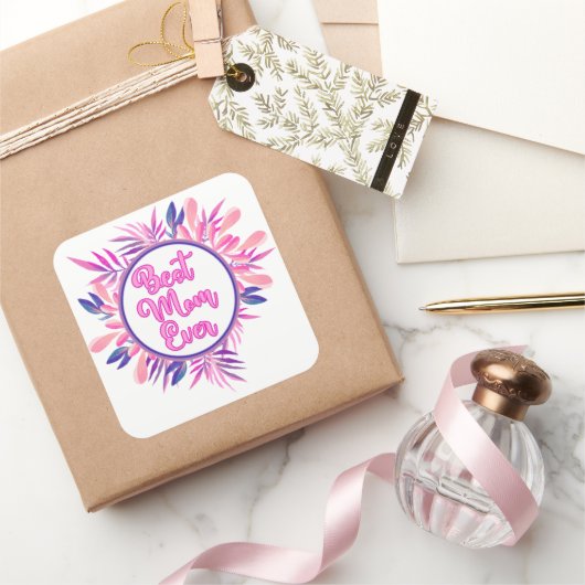 Beste mama ooit vierkante sticker (Geschenken)