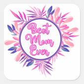 Beste mama ooit vierkante sticker (Voorkant)