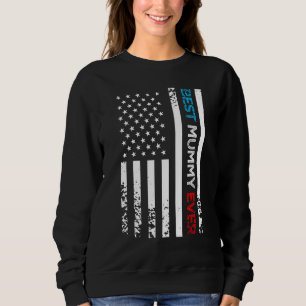 Beste mama ooit VS Amerikaanse vlag Moederdag Moed Trui
