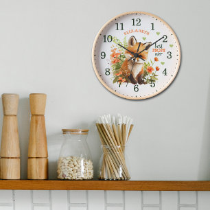 Beste mama ooit Waterverf Cute Fox Wood Wall