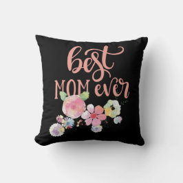 Beste mama ooit. Waterverf Flowers Kussen
