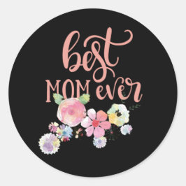 Beste mama ooit. Waterverf Flowers Sticker