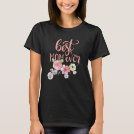 Beste mama ooit. Waterverf Flowers T-Shirt