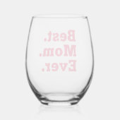 Beste mama ooit wijnglas zonder voet (Achterkant)