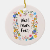 Beste mama ooit Wildbloemen Boho Moederdag Keramisch Ornament (Voorkant)