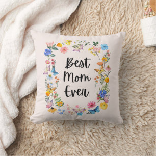 Beste mama ooit  Wildbloemen Boho Moederdag Kussen