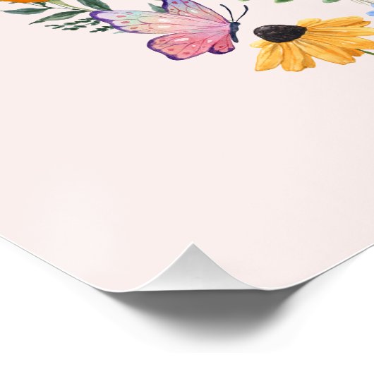 Beste mama ooit Wildbloemen Boho Moederdag Perfect Poster (Hoek)