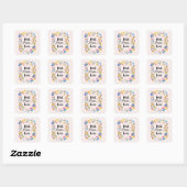 Beste mama ooit Wildbloemen Boho Moederdag Vierkante Sticker (Vel)