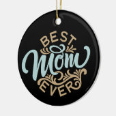 Beste mama ooit Word Art Keepslag Keramisch Ornament (Links)