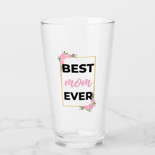 Beste mama ooit zwart glas (Voorkant)