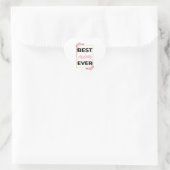 Beste mama ooit zwart hart sticker (Tas)