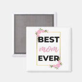 Beste mama ooit zwart magneet (Voorkant / Achterkant)