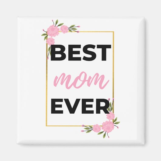Beste mama ooit zwart magneet (Voorkant)