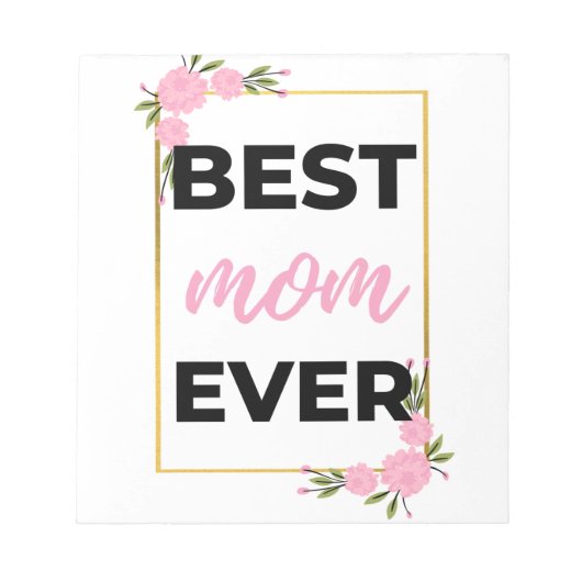 Beste mama ooit zwart notitieblok (Voorkant)