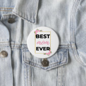Beste mama ooit zwart ronde button 7,6 cm (In situ)