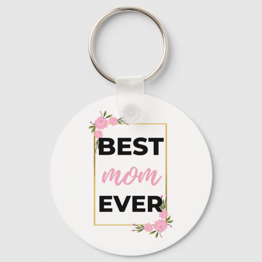 Beste mama ooit zwart sleutelhanger (Voorkant)
