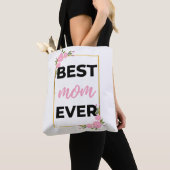 Beste mama ooit zwart tote bag (Dichtbij)