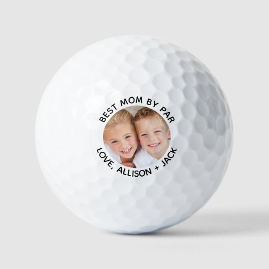 Beste mama op foto golfballen (Voorkant)