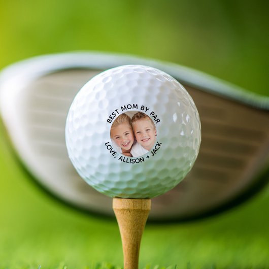 Beste mama op foto golfballen