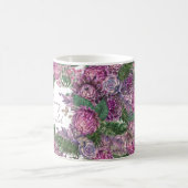 Beste mama Paarse bloem gepersonaliseerd Koffiemok (Center)