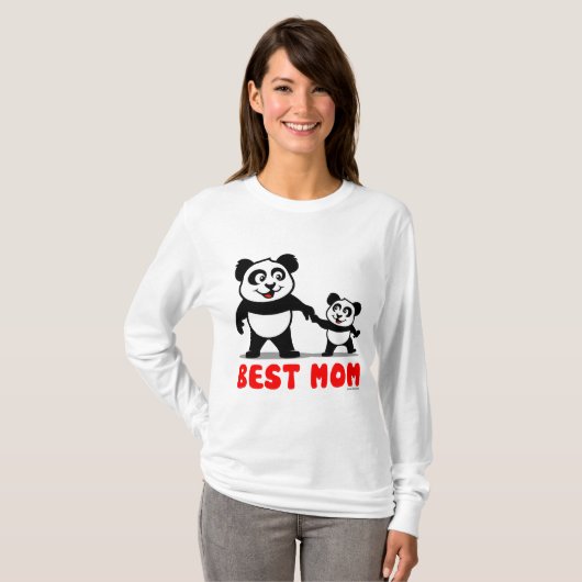 Beste mama Panda T-shirt (Voorkant volledig)
