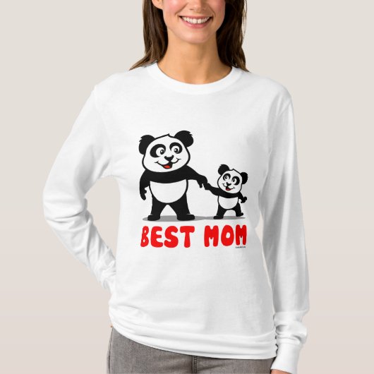 Beste mama Panda T-shirt (Voorkant)