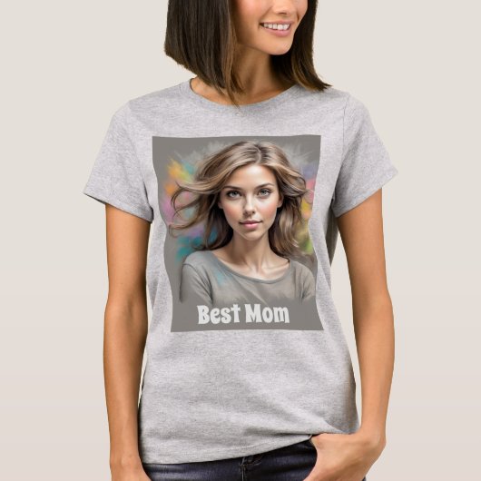 Beste mama pastelschets t-shirt (Voorkant)