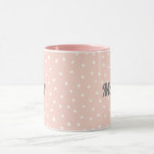 Beste mama Polka stipt roze Mok (Midden)
