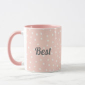 Beste mama Polka stipt roze Mok (Links)
