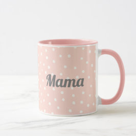 Beste mama Polka stipt roze Mok