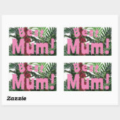 Beste mama! rechthoekige sticker (Vel)