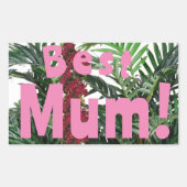 Beste mama! rechthoekige sticker (Voorkant)