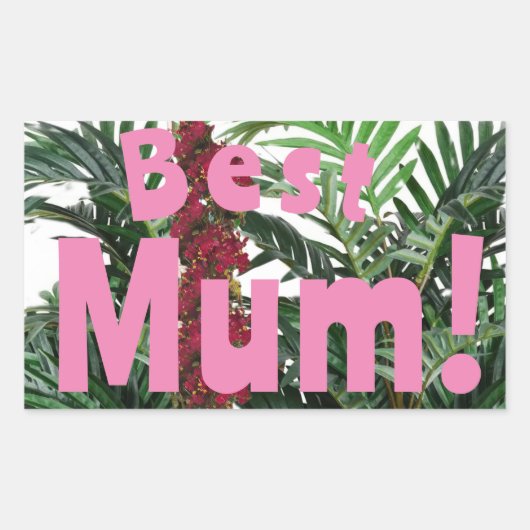 Beste mama! rechthoekige sticker (Voorkant)
