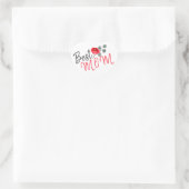 Beste mama Red Rose Waterverf Moederdag Hart Sticker (Tas)