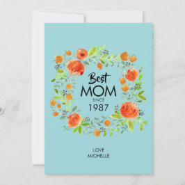 Beste mama sinds Waterverf Floral Card
